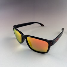 Oakley Holbrook Polarized Sunglasses - Matte Black Frame, Mirror Lens, UV400 Pro