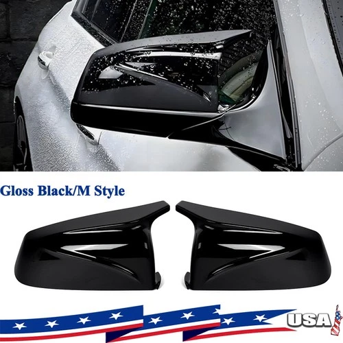 Gloss Black Mirror Cover Caps For BMW 5 6 7 Series E60 E63 LCI F10 F12 F01 F06
