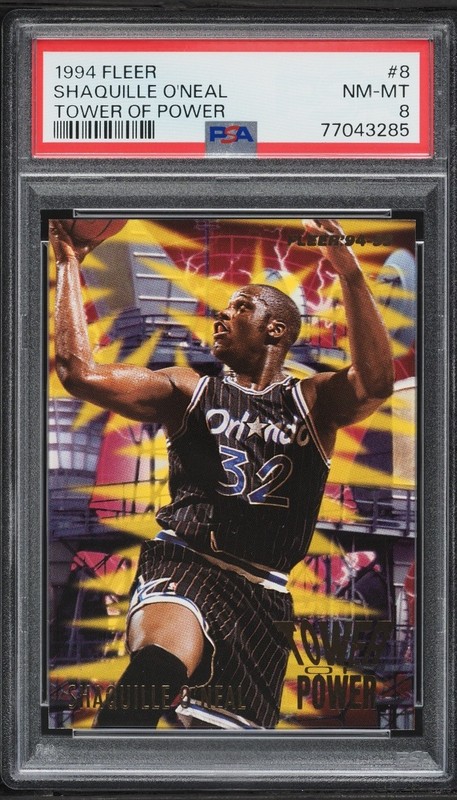 1994 Fleer Tower Of Power Shaquille O'Neal #8 PSA 8 NM-MT