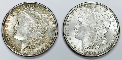 *1889&1900 MORGAN DOLLAR PAIR* *GEM BU+++*  NR #G3746