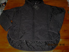 NWT Fabletics The One Jacket Large Black Full Zip Hooded Lightweight Activewear