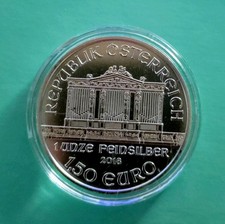 Austria 1.50 Euro 2018 ° 1 oz Vienna Philharmonic Silver - Capsule Free -