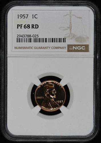 1957 Wheat Reverse Lincoln Cent (Proof) 1C NGC PR68RD