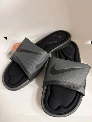 NEW Nike SolarSoft Comfort Slide Sandals Black Gray Memory Foam 705513-090 Sz 12