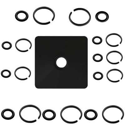 【5-Pack Impact Retaining Ring Clip Kit】 1/2'' & 3/8'' O-Ring Set for Milwaukee