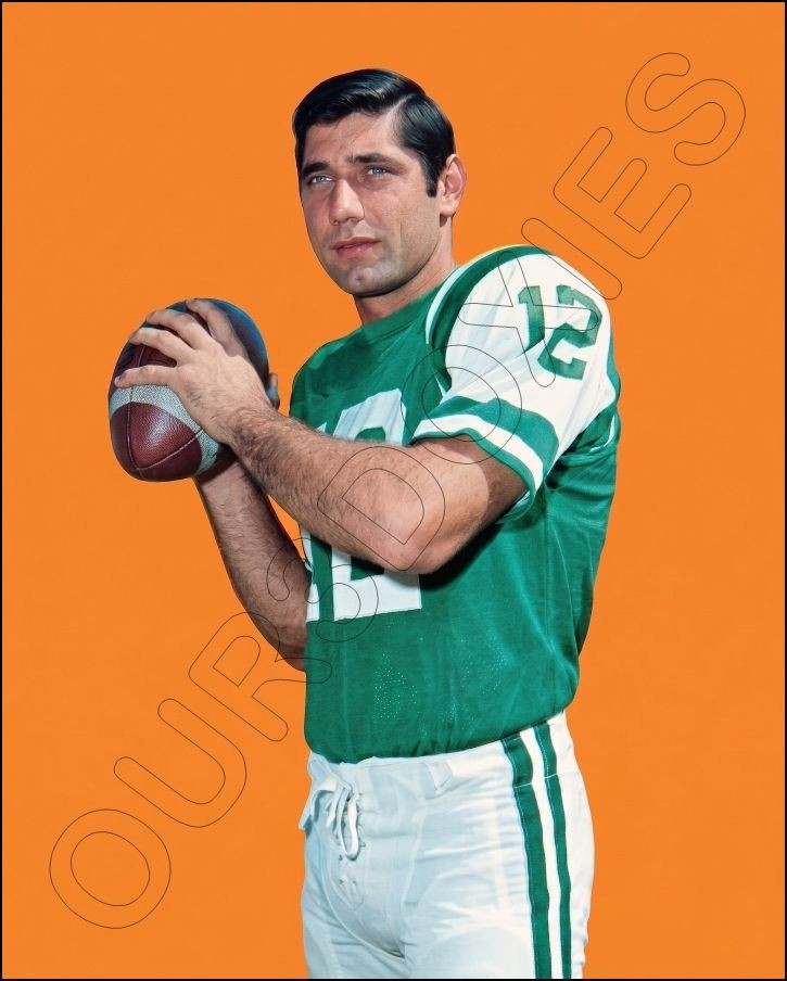 Joe Namath Photo 8X10 - 1969 Topps Card Photo New York Jets FREE SHIPPING