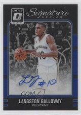 2016 Donruss Optic Signature Series Blue Prizm 9/25 Langston Galloway Auto ub2