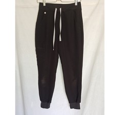FIGS Zamora Jogger Scrub Pants Small Crop Ankle Black High Waist W22SW2012P