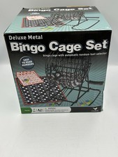 Deluxe Metal Bingo Cage Set Includes 17 2-sided Cards 75 Balls Approx. 150 Chips