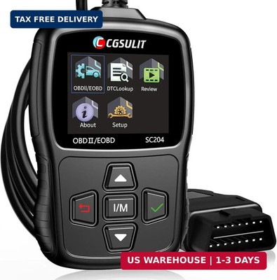 CGSULIT SC204 Enhanced OBD2 Scanner Diagnostic Tool, Check Engine Code Reader Wi