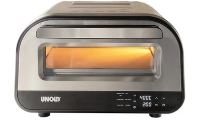 UNOLD 68816 Pizzaofen elektrischer Ofen Miniofen Backofen Pizzastein 400°C