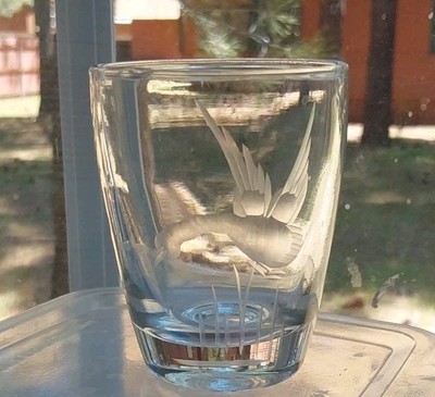 Vintage Cut Glass Duck Shot 2.5 X 1.75'' Glass - No Chips Or Cracks