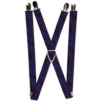 `Suspenders - 1.0`` - Buffalo Plaid Abstract White/Black/Tur (Us Import) ACC NEU