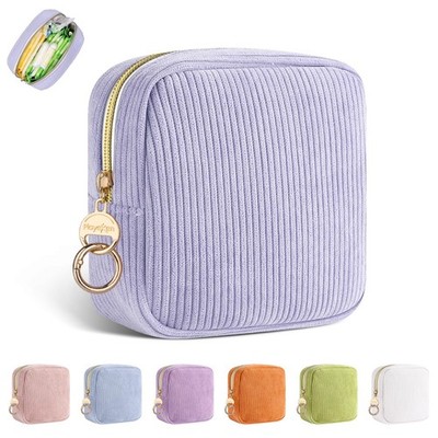 Period Bag for Purse, Corduroy Sanitary Napkin Storage Bag, Period Pouches Me...