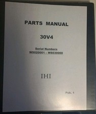 Ihi Parts Manual Ihi 30v4 With Oe Parts Numbers Listed