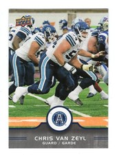 2016 UD CFL Chris Van Zeyl Card #97 Toronto Argonauts McMaster