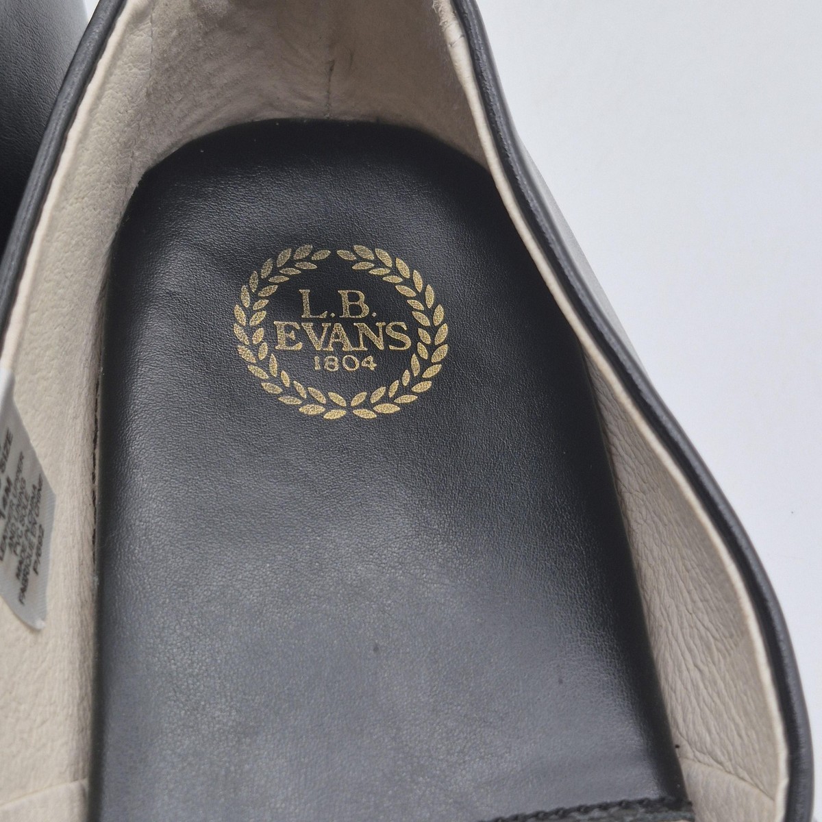 L.B. Evans 2751 Slippers‎ Shoes Mens 14 Black Leather House Indoor Comfort EUC L.B. Evans Black Slippers for Men with Upper Leather for  main image 3