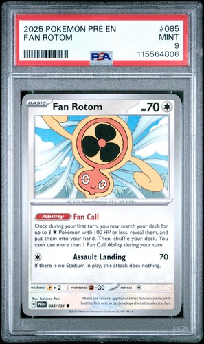 Fan Rotom graded PSA 9 for sale on eBay