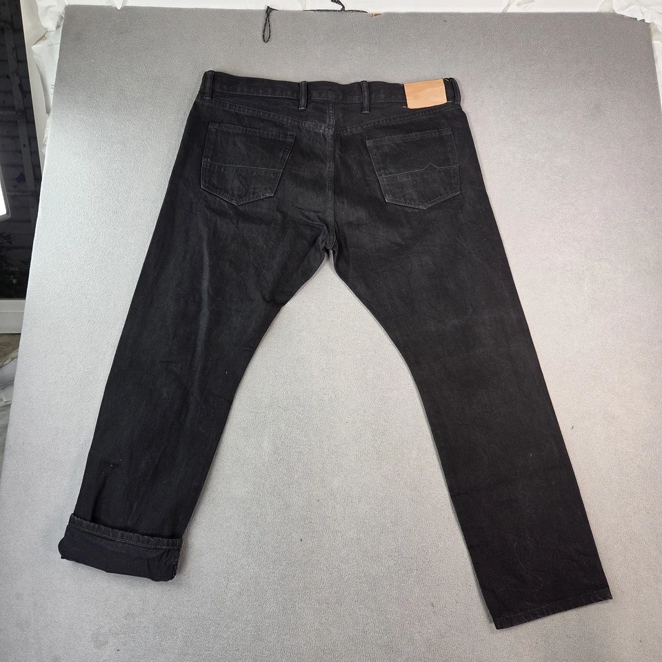 Marks & Spencer Jeans Mens 40x29 Black Selvedge 100% Cotton Straight Leg - Image 2 of 4