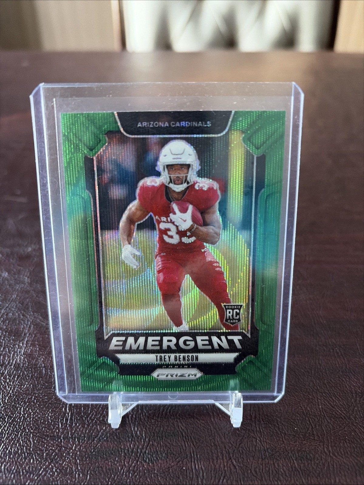 2024 Panini Prizm - Emergent Trey Benson #17 Green Wave Prizm (RC)