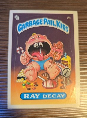 2b ** Ray Decay Matte Back OS1 GPK 1985 Topps Garbage Pail Kids Series 1 USA EX