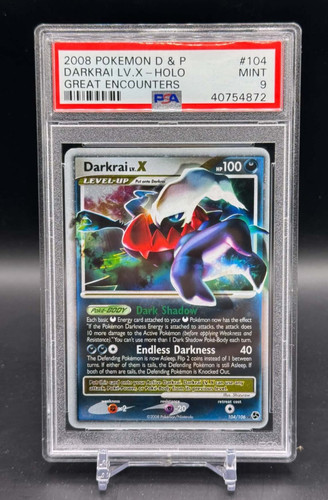 Pokemon Diamond & Pearl Great Encounters Darkrai Lv X Holo PSA 9 104/106 SWIRL