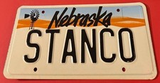 STANCO Vanity License Plate Safety Metal Products Industries Manufacturing Healt