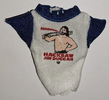 WWE Hacksaw Jim Duggan Retrofest T Shirt Action Figure Accessory Mattel Elite