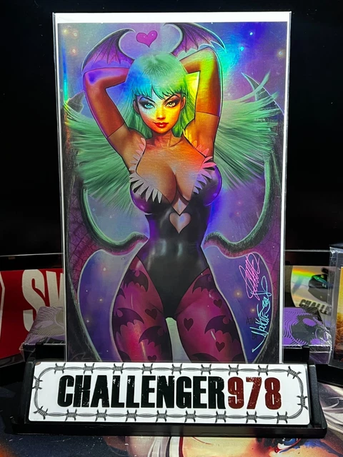 ZIRTY GIRLZ #3 SZERDY FOIL DOUBLE SIGNED w/ COA - DARKSTALKERS - MORRIGAN