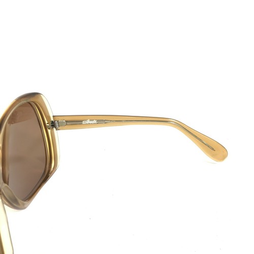 Vintage Silhouette Sunglasses Mod 626 Clear Brown Cat Eye Wrap with Brown Lenses - Picture 6 of 8