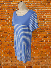 JOULES BLUE DRESS SIZE UK 14 COTTON WOMENS SHORT SLEEVE T-SHIRT STYLE STRIPED