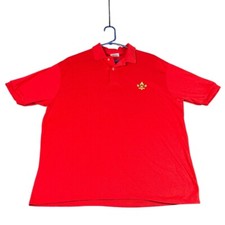 VTG ScreenMates Red Polo Shirt Boy Short Sleeve Red Mens XL Made in USA