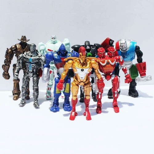8pcs Real Steel Atom Ambush Midas Noisy Boy Zeus Xmas Figure Christmas SET 2025