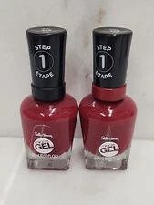 Set Of 2 Sally Hansen Miracle Gel Nail Polish Liquid, #459 Dig Fig