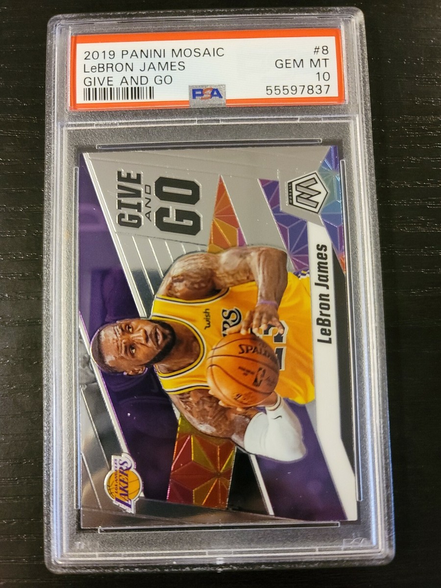 2019 Panini Mosaic LeBron James Give and Go Card #8 PSA 10 GEM MT
