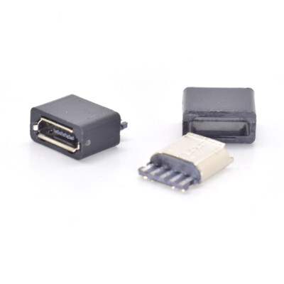 2 pcs Micro USB 5pin B Type Female Jack socket connector Plastic Cover new