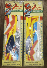 NEW Lot of 2 Vintage SLING GLIDER Toy Hours of Fun Styrofoam Jet Gliders