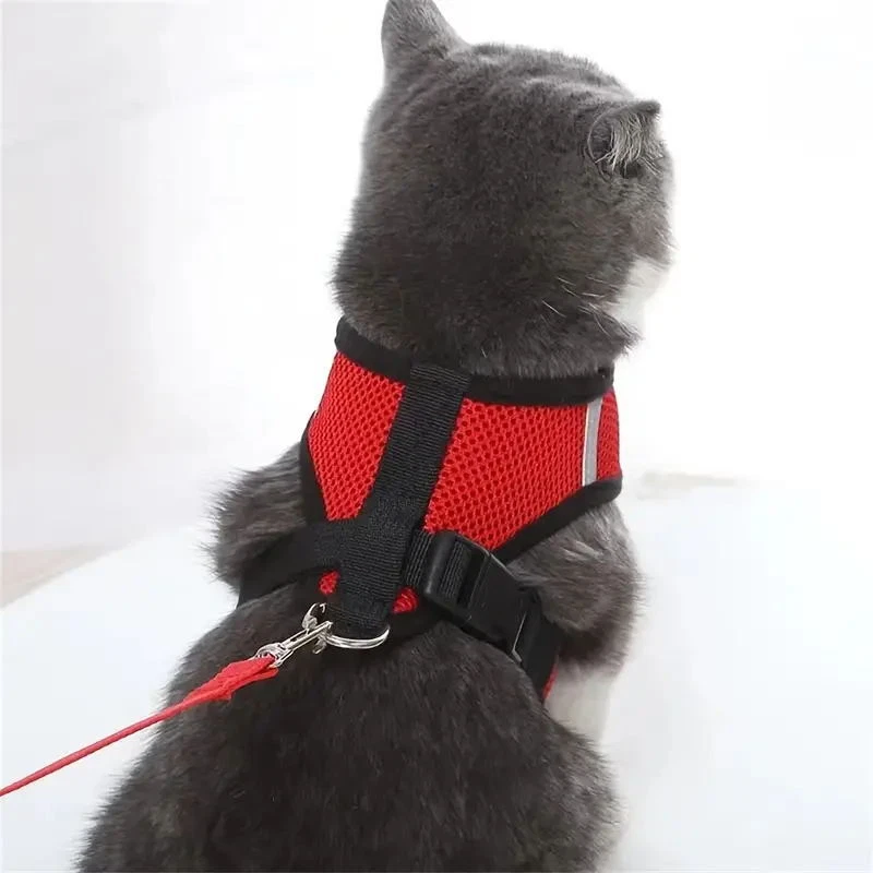 New Cat Dog Pet Harness Adjustable Control Vest Dogs Reflective S M L XL Leash - Image 3 of 4