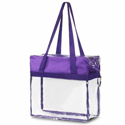 clear plastic shoulder bolsa
