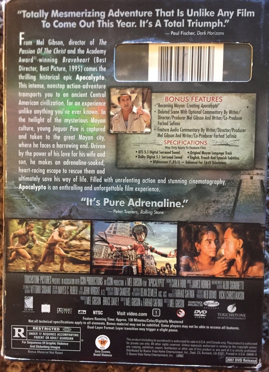 Pre Owned Mel Gibson's Apocalypto (DVD, 2007) | eBay