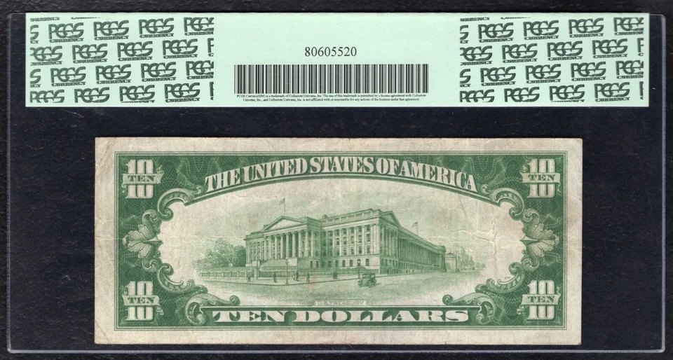 FR. 2001-K 1928-A $10 FRN FEDERAL RESERVE NOTE DALLAS, TX PCGS VERY FINE-20PPQ - Image 2 of 2