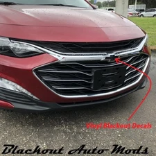 2019-2023 Chevy Malibu Matte Black Emblem Blackout Kit Vinyl Overlay Decal Set