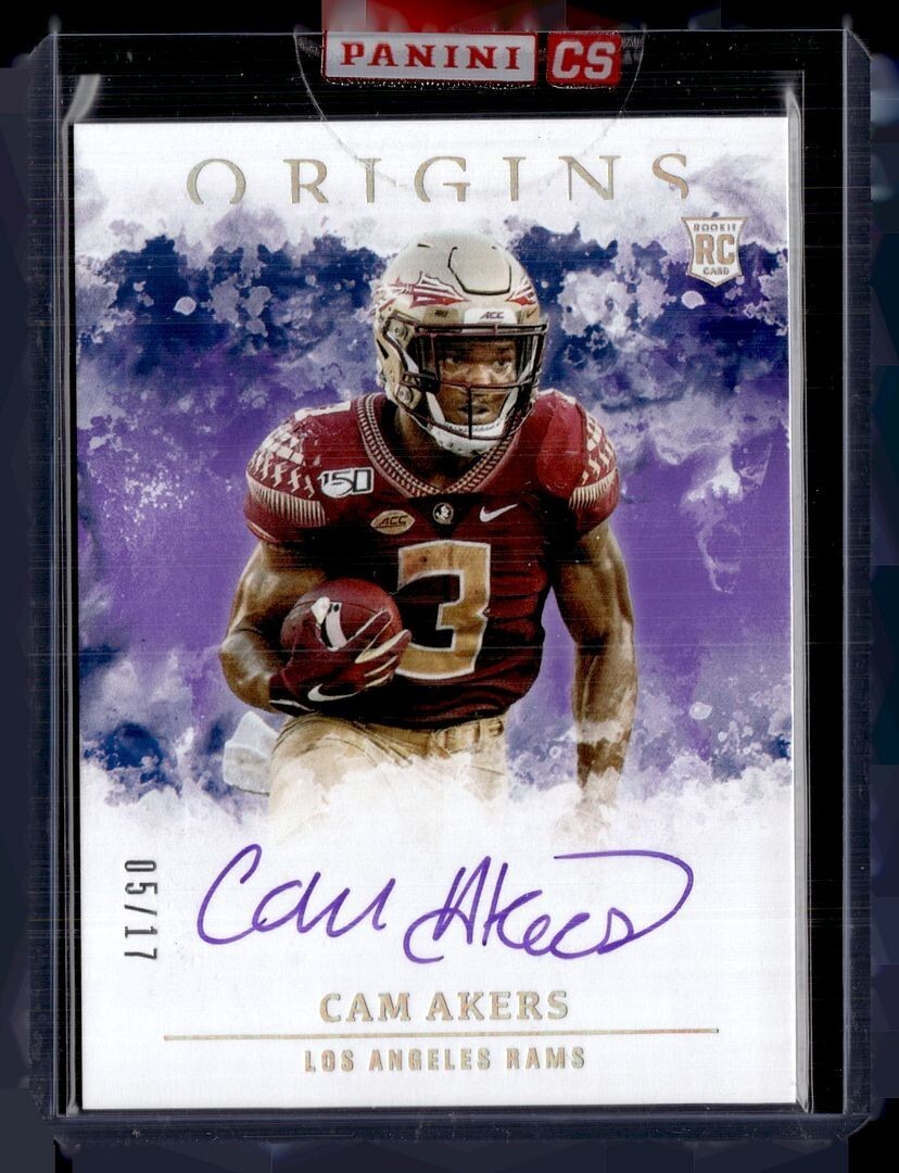 2020 ORIGINS PURPLE FOTL /17 ROOKIE AUTO CAM AKERS RAMS