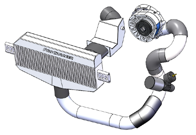 ProCharger Compresseur Avec Intercooler Pour Dodge Challenger Hemi 2015-2023 - Kit Complet Prêt à Monter