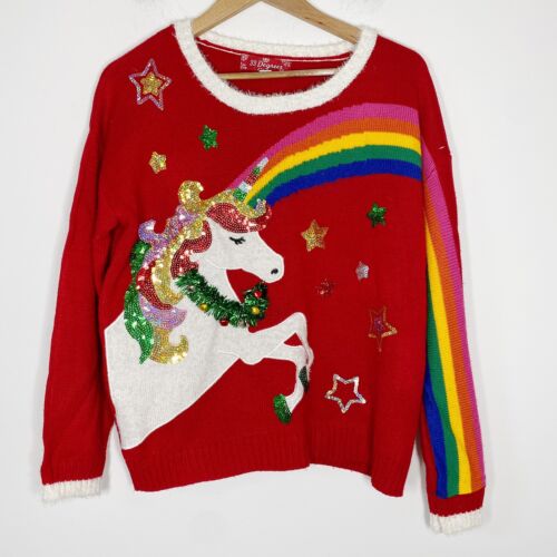 33 Degrees Red Rainbow Unicorn Xmas 