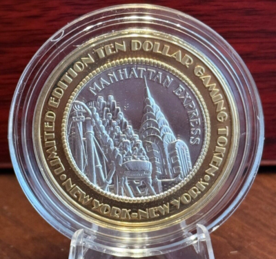 ラスベガス　$10ドル　記念　2枚　 .999シルバー Limited Edition Ten Dollar Game Token NEW YORK of Las Vegas .999