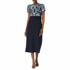 NWOT JS COLLECTIONS Blue Embroidered Dress (0)