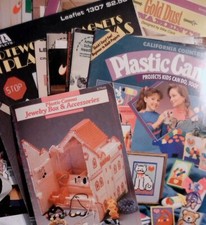 Plastic Canvas YOU CHOOSE Pattern Books animals, floral, magnets, tissue, doll