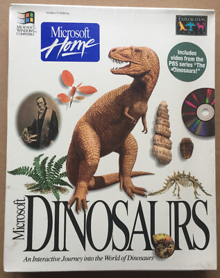 Microsoft Dinosaurs PC CD-ROM Big Box  NEU 