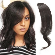 Clip in Wave Side Bangs 100% Capelli Umani Frangia Frontale Bangs Hair Peice Extension